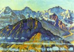 Hodler Ferdinand; Eiger, Mönch and Jungfrau in the Morning Sun, 1908